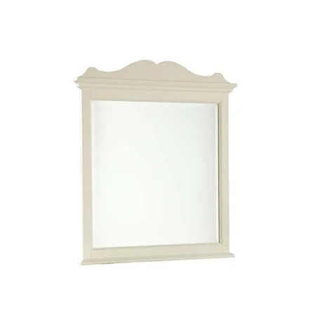 Bureau Mirror with Scrolled Top